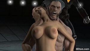 Wolverine pulverizing a bigtitted honey