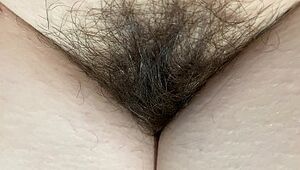 extraordinary close up on my fur covered labia ginormous pubic hair 4k HD flick fur covered fetish